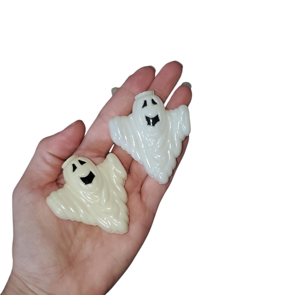 Vintage Lot Of Plastic Blow Mold Ghost Mini Light Covers - Picture 2 of 3